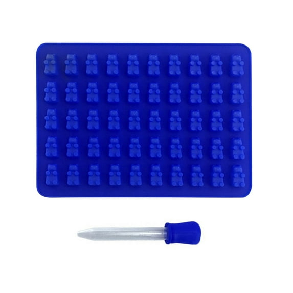Fondant Mold Chocolate Ice Cube Maker Non-stick Pastry Making Silicone Mould Baking Tool, Dark Blue