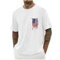 thumbnail image 2 of Momasggi Big and Tall Graphic T-Shirts for Men 4th of July Short Sleeve Tops Crew Neck Patriotic Tshirts American Flag Tees Loose Casual Holiday T Shirts White XL, 2 of 6