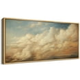 thumbnail image 5 of IDEA4WALL Extra Large Framed Canvas Print Wall Art Expansive Cloudscape Over Plains Classic Art Inspired Colorful Stripes Wall Decor Oversized Artwork Relax/Calm for Living Room - 60"x30", 5 of 5