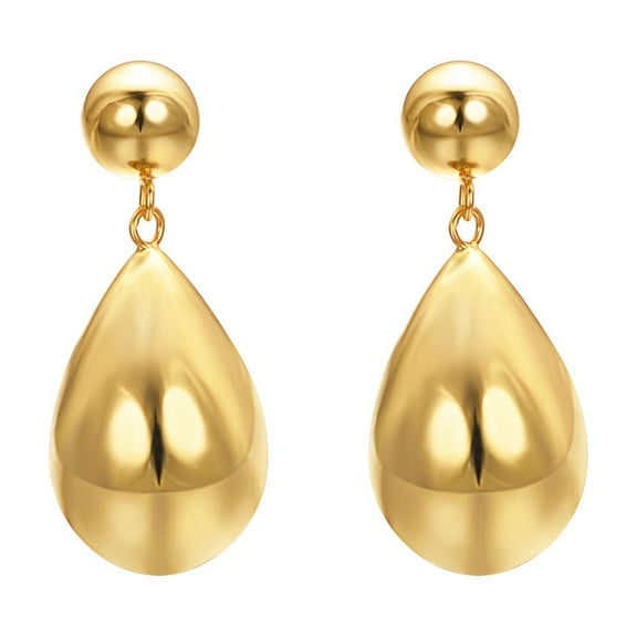 Vissen Tear Drop Dangle Earrings For Women Dainty Gold Plated Sparkly Fashion Piercing Stud Bridal Wedding Jewelry