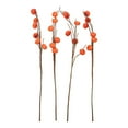 thumbnail image 1 of PENGXIANG 4 Pcs Decorative Thanksgiving Halloween Simulation Pumpkin Small Branch Decors (Orange), 1 of 4