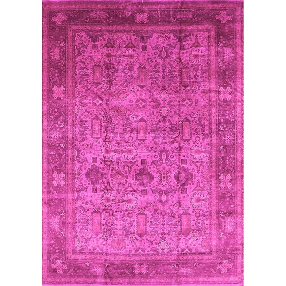 Ahgly Company Indoor Rectangle Oriental Pink Industrial Area Rugs, 2' x 3'