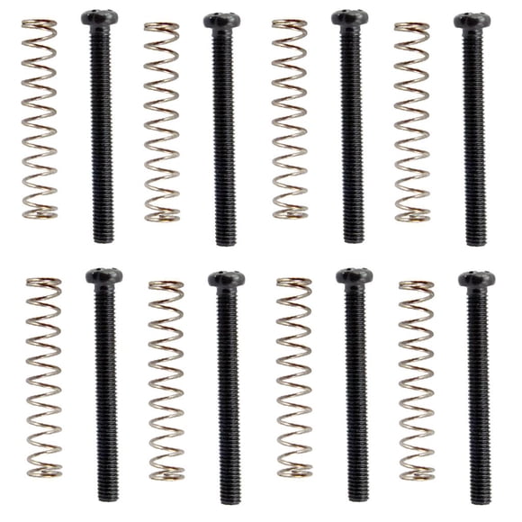 Milaget Metal 8 Pieces Black Humbucker Pickup Frame Mounting Screws 3mm Set for