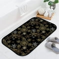 thumbnail image 4 of GZHJMY Bathroom Rugs Mats Non-Slip, Soft Microfiber Absorbent Bath Mats for Shower Bathtubs, Snowflake Golden Black Shiny Indoor Entrance Door Mats Bedroom Laundry 24”x16” Carpet Runner, 4 of 7