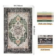 thumbnail image 5 of MeyJey Washable Area Rugs 5'x8' Beige/Green/Orange, Non Slip Vintage Traditional Soft Large Rugs for Living Room Bedroom Retro Home Decor Carpet, 5 of 12