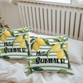 thumbnail image 4 of Watercolor Lemon Outdoor Pillow Covers Set of 2 Hello Summer Waterproof Throw Pillow Case Decorative Square Cushion Cover for Patio Couch Garden Balcony, 26"x26", 4 of 9