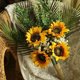 thumbnail image 2 of Flores artificiales Bearachild 7 piezas girasoles dorado, 2 of 6