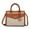 Cognac Combo, variant on MKF Collection Alyssa Vegan Leather Women's Multi Pocket Satchel Handbag by Mia K. - Wine