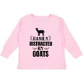 thumbnail image 3 of Inktastic Easily Distracted by Goats Boys or Girls Long Sleeve Toddler T-Shirt, 3 of 5
