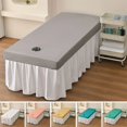 thumbnail image 2 of Drap-housse de Table de Massage Imperméable et Résistant à l'Huile avec Trou pour le Visage (Gris, 80x190cm), 2 of 7