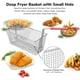 thumbnail image 3 of WeChef 2Pcs Deep Fryer Baskets with non-slip Handle 13 x 6 5/16 x 5 7/8 Nickel Plating Heavy Duty Construction Fryer Basket for Commercial Restaurant Roadside Stall Red, 3 of 10