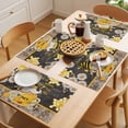 thumbnail image 5 of Yellow Gnomes Placemats Set of 4 Bee Daisy Honey Vintage Place Mats Indoor Wipeable Table Mats Washable Cloth Dining Table Placemats for Kitchen Holiday Party Home Decor 13x19 Inch, 5 of 9