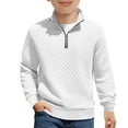 thumbnail image 4 of Children's Thick Pullover Sweatshirt Solid Color, Casual Loose, Heavy Winter Top, 4 of 5