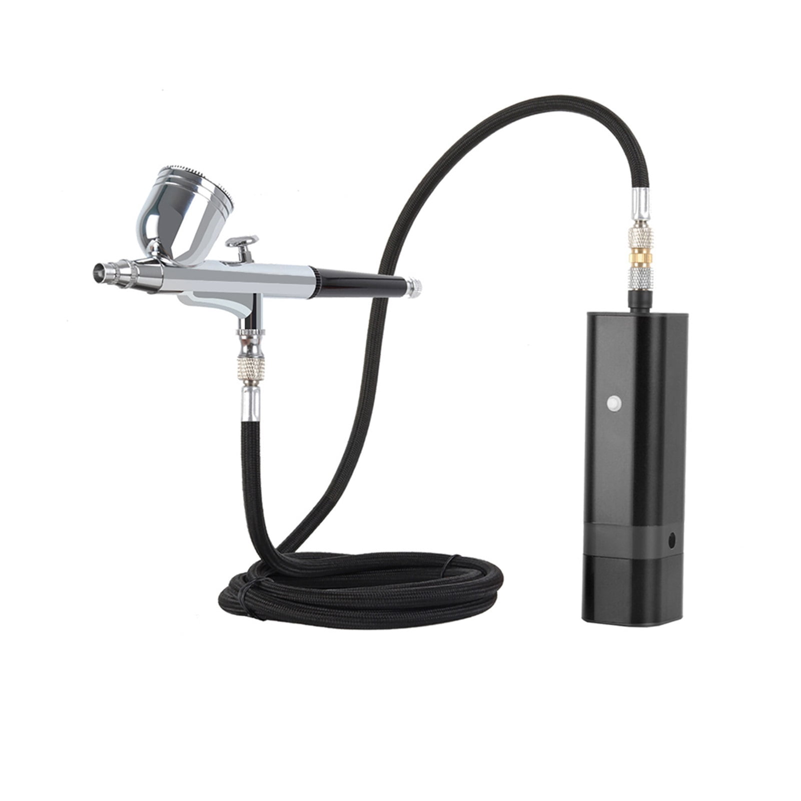 Rechargeable Airbrush Kit with Gravity Type Spray Gun for Art Model Body Paint Artist Makeup Nail Tattoos Cake Tools ,Ingeniously Designed