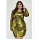 thumbnail image 1 of Vestido plisado de fiesta Roman Fashion /Tallas Extras, 1200 (Dorado) dorado 40 Roman Fashion V-ST-1200-DORADO, 1 of 7