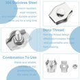 thumbnail image 4 of 12pcs M2 Cable Tie Simplex Cable Tie, 2mm Clamp, 304 Stainless Steel Cable Tie Clips, Wire Rope Hanging Sun Sails Patio Fixed, 4 of 5