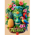 thumbnail image 4 of Decorative Design Hawaiian Theme Tiki Mask Summer Party Banner for Beach Party Luau Tropical Celebration, 4 of 6