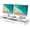 White, variant on Acrylic Monitor Stand Riser, 42.5 Inches Dual Monitor Stand with Metal Storage, 2 Tier Acrylic Computer Riser for Desk, Clear Laptop Stand for PC, Laptop, Printer, TV, White