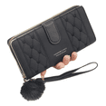 thumbnail image 1 of Cartera Antirrobo Gran Capacidad Billetera Moda Para Mujer Xtellar negro, 1 of 3