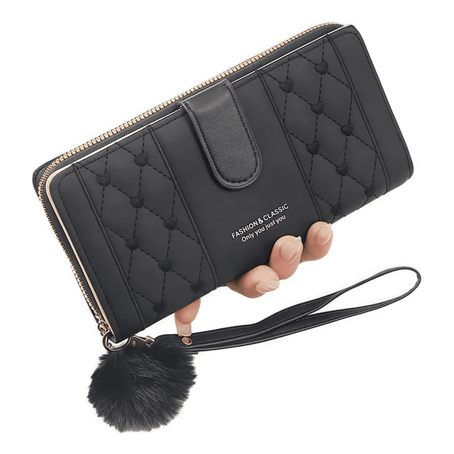 Cartera Antirrobo Gran Capacidad Billetera Moda Para Mujer Xtellar negro