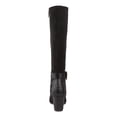 thumbnail image 3 of KAREN SCOTT Womens Black Snake Print Two Tone Padded Buckle Accent Isabell Almond Toe Block Heel Zip-Up Dress Riding Boot 10.5 M, 3 of 4