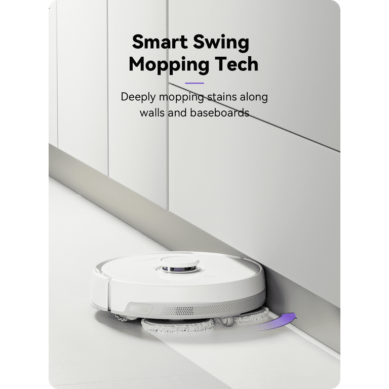 Narwal Freo Robot Vacuum and Mop Combo, Robot Mop with Auto Mop Washing &  Drying, Floor Cleaner Robot, Auto Add Cleaner, LCD Display, Smart Swing,  Arcuate-Route, Wifi, APP Control, White 