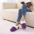 thumbnail image 7 of Litfun Women's Chenille Knit House Shoes Fleece Lined Memory Foam House Slippers, Purple, Size 7-8, 7 of 7
