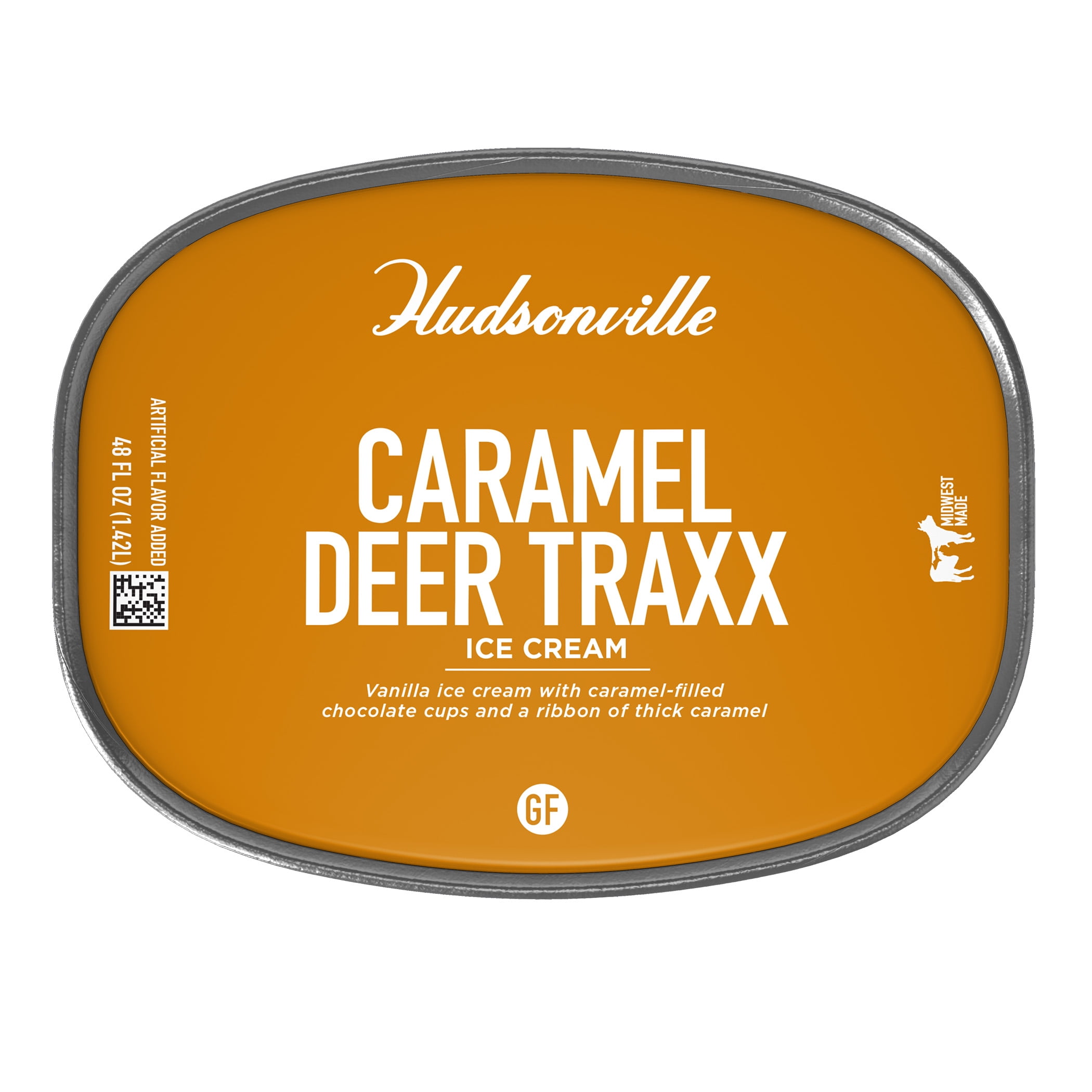 Hudsonville Caramel Deer Traxx Ice Cream, 48 fl oz, 1 Count