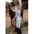 thumbnail image 3 of Women's Sky Blue Western Aztec Printed Open Front Long Cardigan | [ZhiHiMeRi] | (US 16-18)XL, 3 of 5