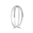 thumbnail image 2 of Bague Mode Croisée en Or Blanc avec Diamants Ronds, X, 1/5ct, 2 of 4