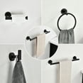 thumbnail image 3 of Siavonce   6 Pieces Bathroom Hardware Set Black 24*3.14*2.04INCH Matte, 3 of 5