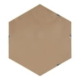thumbnail image 4 of Kate and Laurel Rhodes 6-Sided Hexagon Wall Mirror, 30.75x34.75 Walnut Brown, 4 of 6