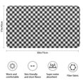 thumbnail image 3 of Black White Small Checkered Pattern Bathroom Rugs Mat,Non Slip Microfiber Bathroom Rug,Rubber Backing,Soft Bathroom Mats for Bathroom Floor,Tub and Shower,17x30in(43x75cm), 3 of 5