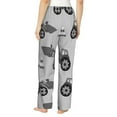thumbnail image 3 of Junzan Gray Tractor Women'S Pajama Pants Drawstring Comfy Sleep Bottoms With Pockets, 3 of 9