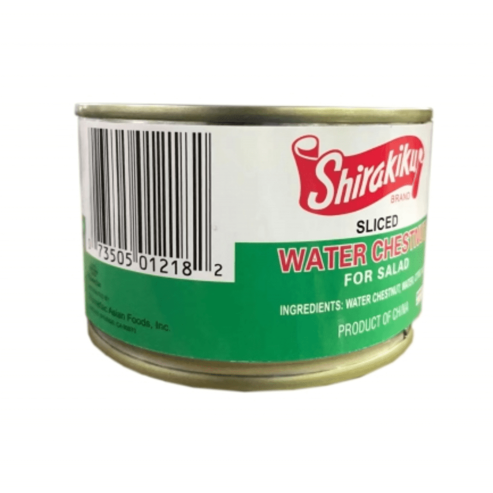 (2 pack) Shirakiku Water Chestnuts Sliced, 8 oz, Contains Chestnuts, Does Not Contain Dairy