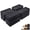 3 Inch-black(rectangle), variant on 3 Inch-black(square) Furniture Risers, Heavy Duty Stackable Support Blocks for Beds Desks Tables Sofas