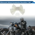 thumbnail image 2 of Accesorios para Casco de Motocicleta Decoración Moño de Sirena para Cascos de Motocicleta Bicicleta Esquí Etiqueta de Tela Blanca 1 Set, 2 of 6