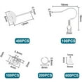 thumbnail image 4 of Stainless Steel Earring Making Kit 400pcs Flat Pad Metal Earrings Settings Posts with Pins and 100pcs French Earring Hooks with for Earrings Jewelry Making 6mm, 4 of 6