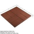 thumbnail image 6 of Pure Garden Rubber Deck Tiles 8-Pack - 28SQFT Outdoor Flooring Pavers, Red, 6 of 17