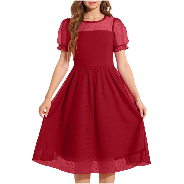 Makaor Formal Dresses for Kids Girls Ruched Bubble Dress Mesh Polka Dot Short Puff Sleeve Wedding Guest Dresses Empire Waist Midi Birthday Party Dresses - Walmart.com Makaor Formal Dresses for Kids Girls Ruched Bubble Dress Mesh Polka Dot Short Puff Sleeve Wedding Guest Dresses Empire Waist Midi Birthday Party Dresses - Walmart.com