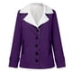 thumbnail image 5 of Abrigo de Piel Sintética Para Mujer Talla Grande Invierno Cálido Compuesto Felpa Botón Solapas Chaqueta Prendas de Vestir Odeerbi  ODB183769, 5 of 6