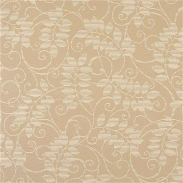 Designer Fabrics F625 54 in. Large Beige- Floral Vigne Outdoor- Intérieur- Marine Scotchgarded Tissu