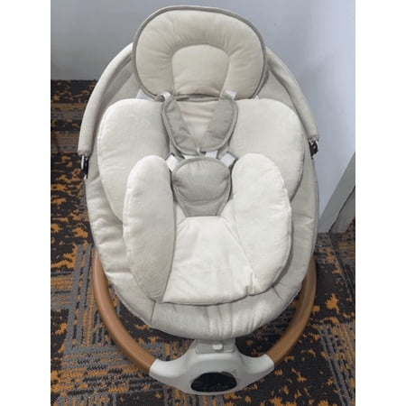 Baby Swing for Infants, 5 Swing Speeds, 10 Lullabies, Electric Baby Rocker for Toddlers & Newborn with Bluetooth, Remote Control, Touch Panel,Beige