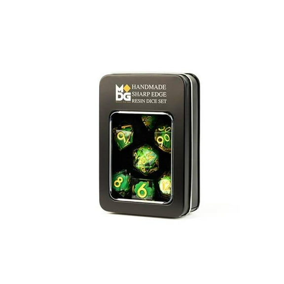 Sharp Edge Resin Frog Dice - Set of 7