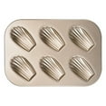 thumbnail image 2 of Non-Stick Oval Baking Pan, 6 Cavity Scallop Design, Easy Release Coating, Oven Safe Steel, For Desserts, Wedding Cakes, Family Baking, Versatile Kitchen Tool, Stainless Steel Construction, | A, B, 2 of 9