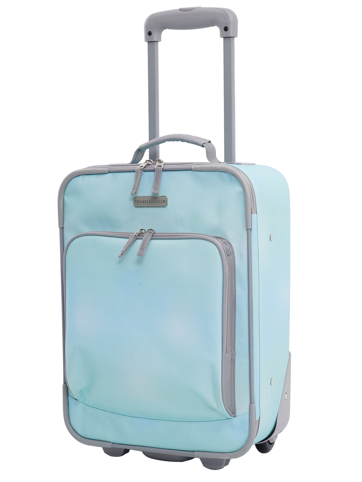 Travelers Club 3-Piece Soft Side Kid's and Junior Rolling Carry-on Luggage Set, Blue Omni
