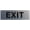 Brushed Silver, variant on Basic EXIT Door / Wall Sign - Black / Gold - Small