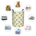 thumbnail image 4 of Sikiie Green Snake Print Round Dirty Clothes Basket, Waterproof Standing Foldable Storage Basket, for Laundry Room, Bedroom, Bathroom Storage-Medium, 4 of 6