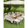 thumbnail image 3 of Outdoor Tablecloth with Umbrella Hole and Zipper, Fall White Pumpkins Rectangle Table Cloth 60x84 Inch Waterproof Tablecloth, Thanksgiving Sunflowers Leaves Vintage Picnic Table Cover for Patio, 3 of 7
