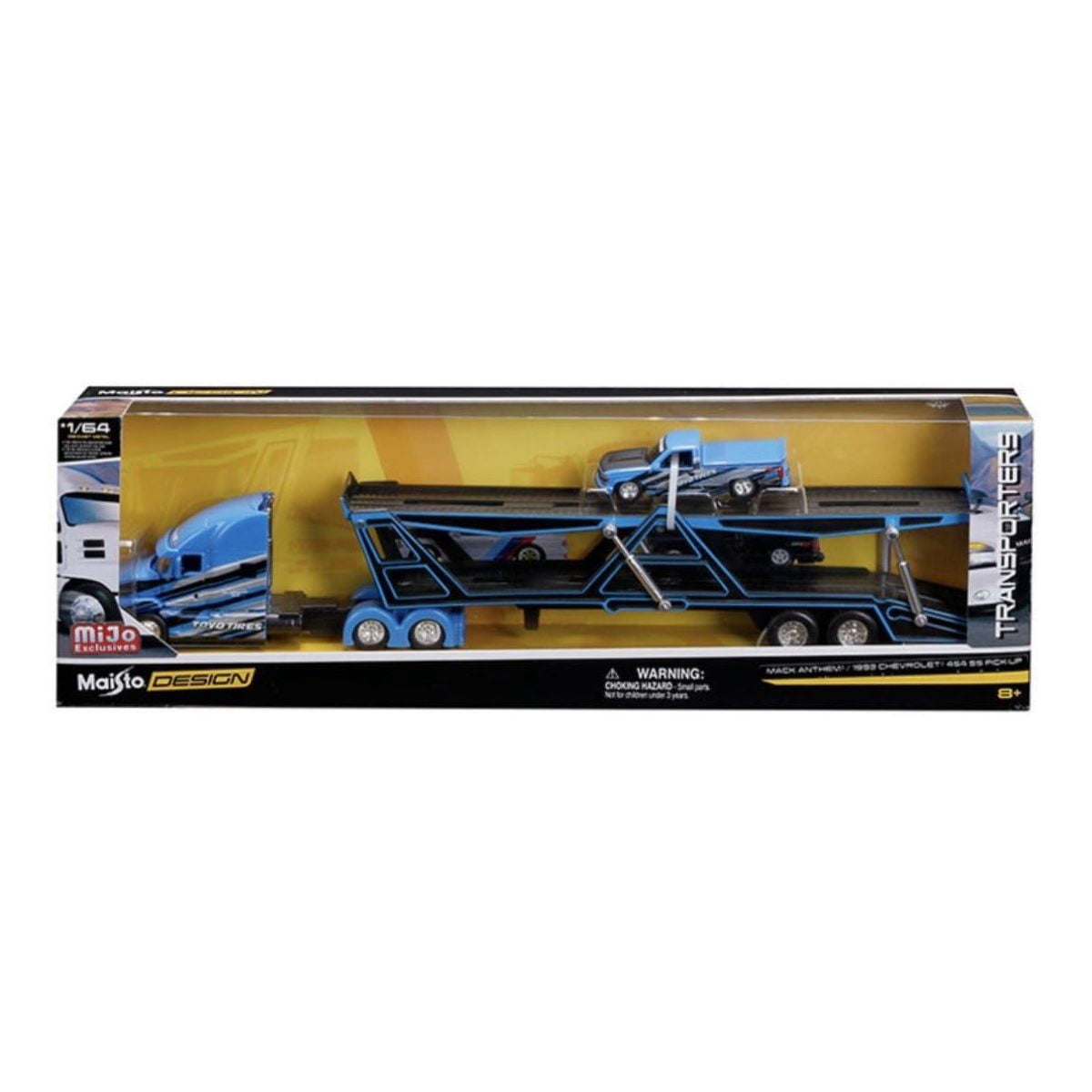 1/64 Mack Anthem Car Carrier with 1988 BMW 3 Series M3, Silver